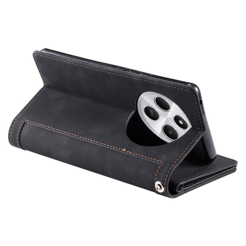 Til Xiaomi Redmi 14C Deksel med Glidelås og 9 Kortspor - Svart