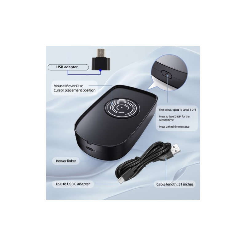 Mouse Jiggler Simulerer musemøver holder datamaskinen aktiv trådløs mus Wiggler