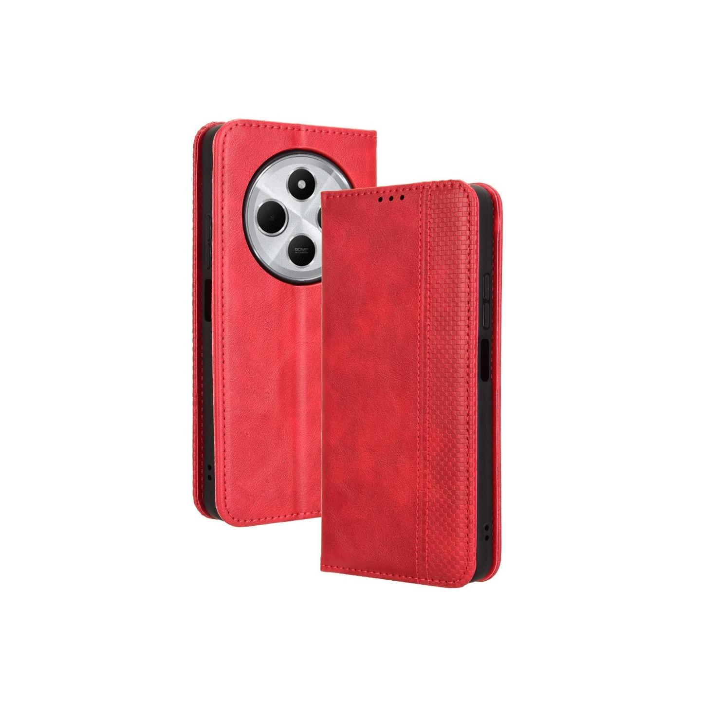 For Xiaomi Redmi 14C Case Wallet Stand Retro Phone Cover