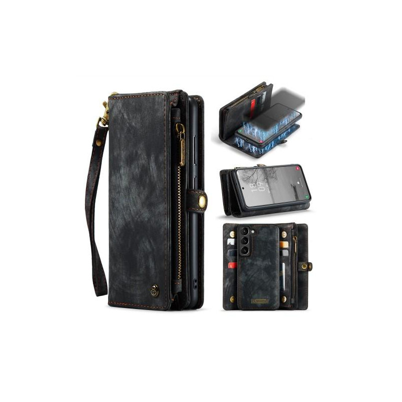 CASEME Samsung Galaxy S23 2 - in - 1 Irrotettava - Musta