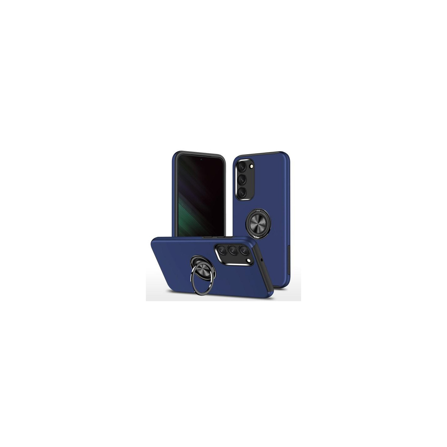 Samsung Galaxy S23+ Hybrid Deksel Med Fingerring - Blå