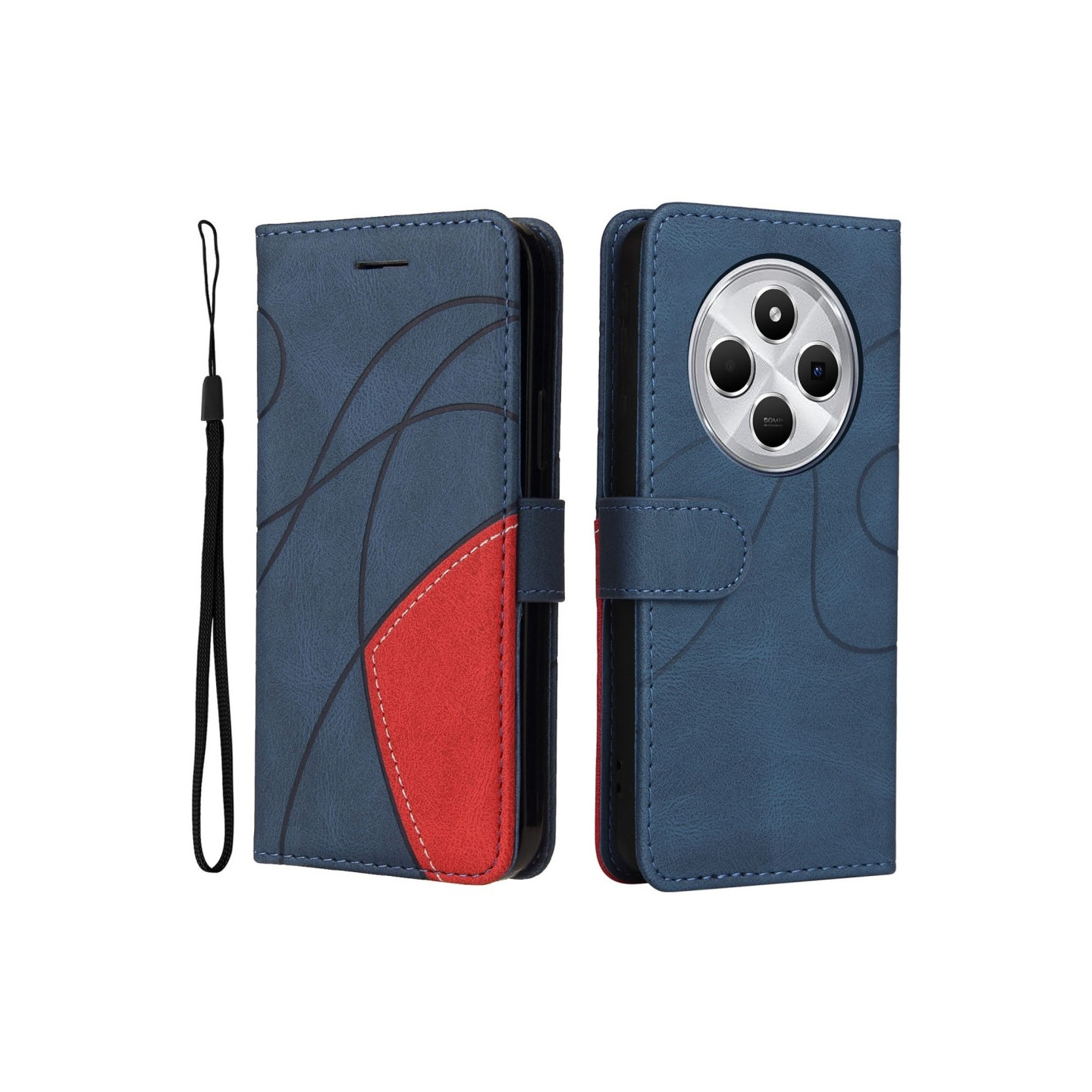 Til Xiaomi Redmi 14C KT - serie - 1 dobbeltfarve tegnebog