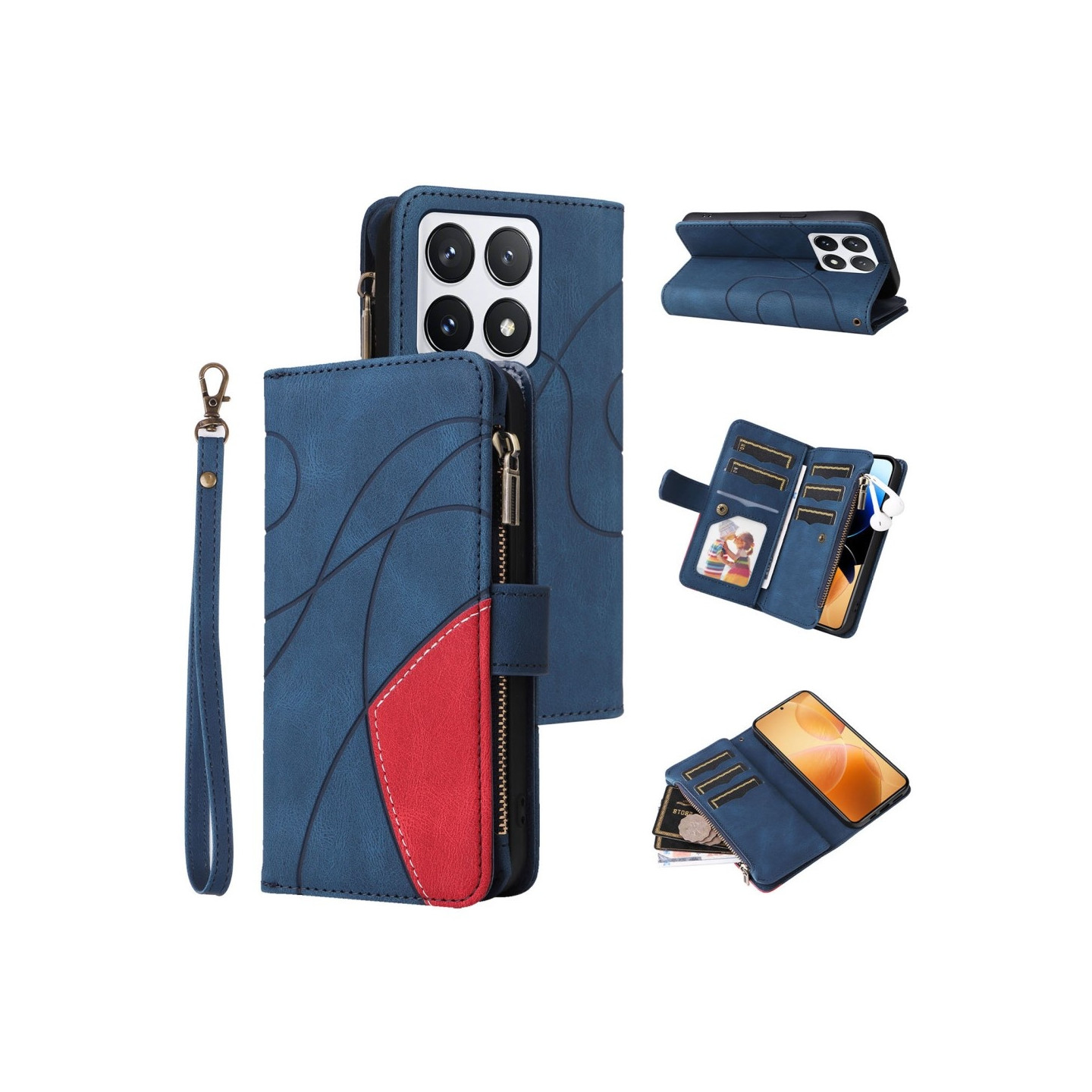 KT Wallet Case til Xiaomi 14T Pro - Blå