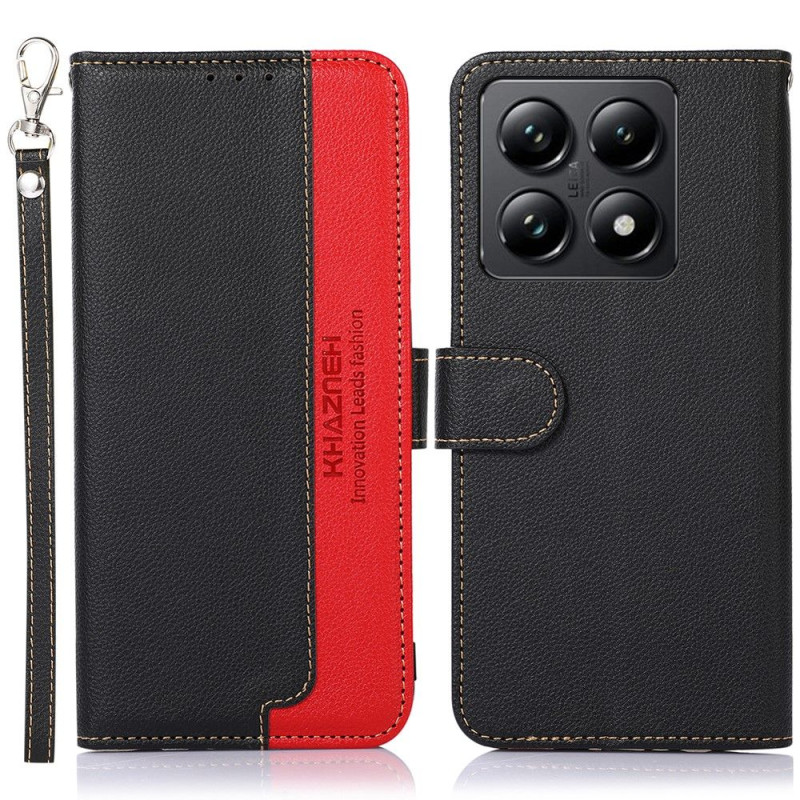 KHAZNEH Wallet case for Xiaomi 14T Pro - Black - Red