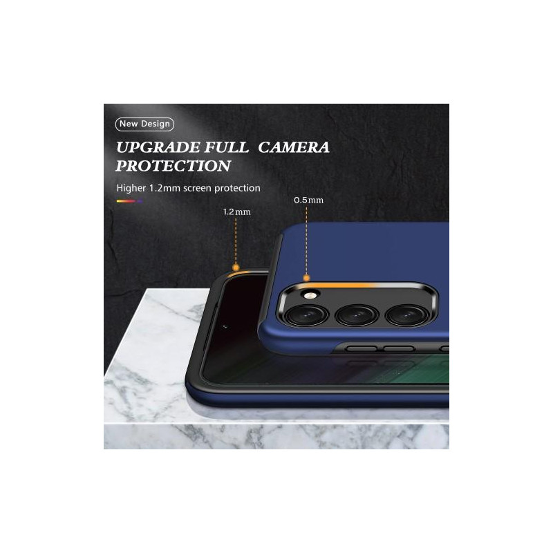 Samsung Galaxy S23+ Finger Ring Kickstand Hybrid Case - Blue