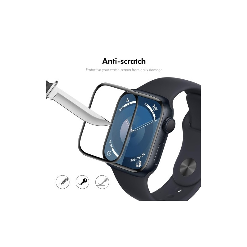 For A Watch Series 10 42mm 2stk skærmbeskytter 3D buet klar film - gennemsigtig