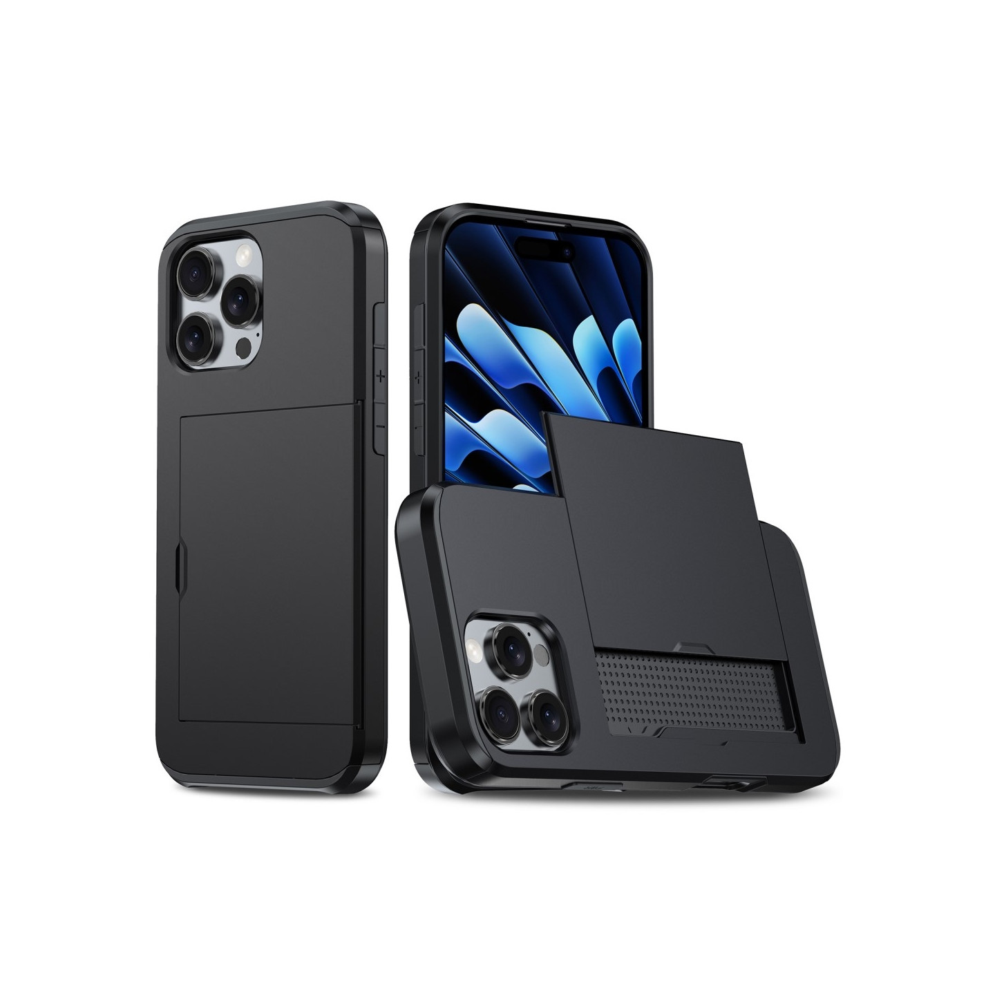 Til iPhone 16 Pro - deksel med kortholder