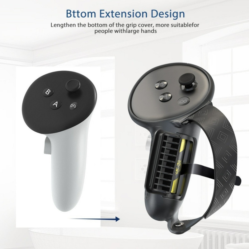 1 par för Meta Quest 3S Controller silikonfodral Anti - Slip Anti - Drop Grip Cover