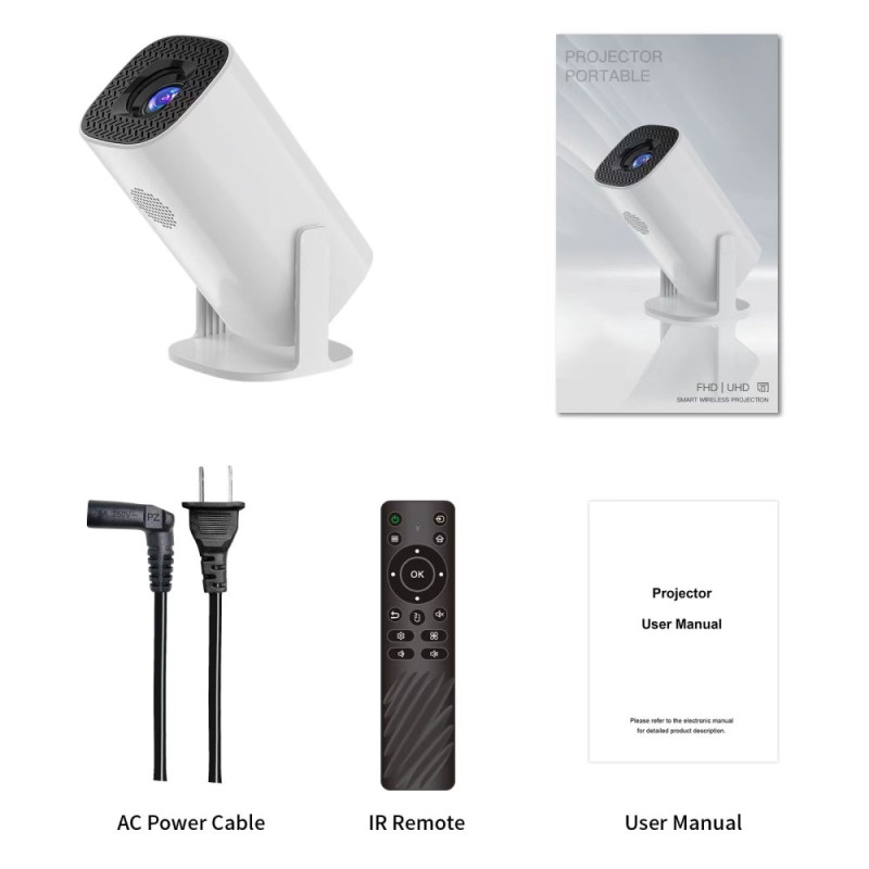 4K - projektor Dual WiFi Bluetooth HD Video LED - projektor for hjemmekino