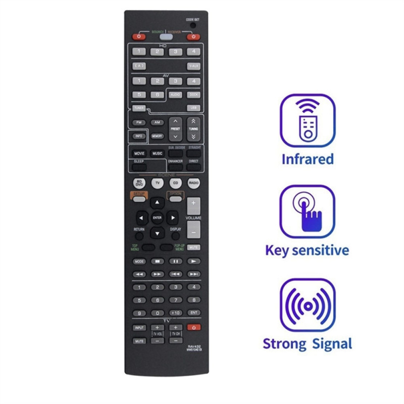 Fjernkontrollerstatning for RAV432 For Yamaha Audio/Video Receiver