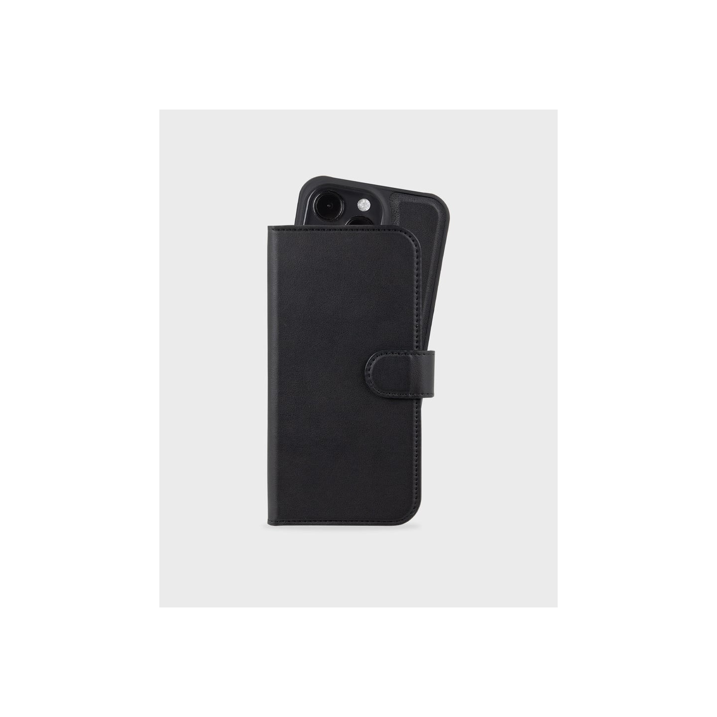 Holdit Cover Wallet Case Magnet Plus Black til iPhone 16 Pro Max