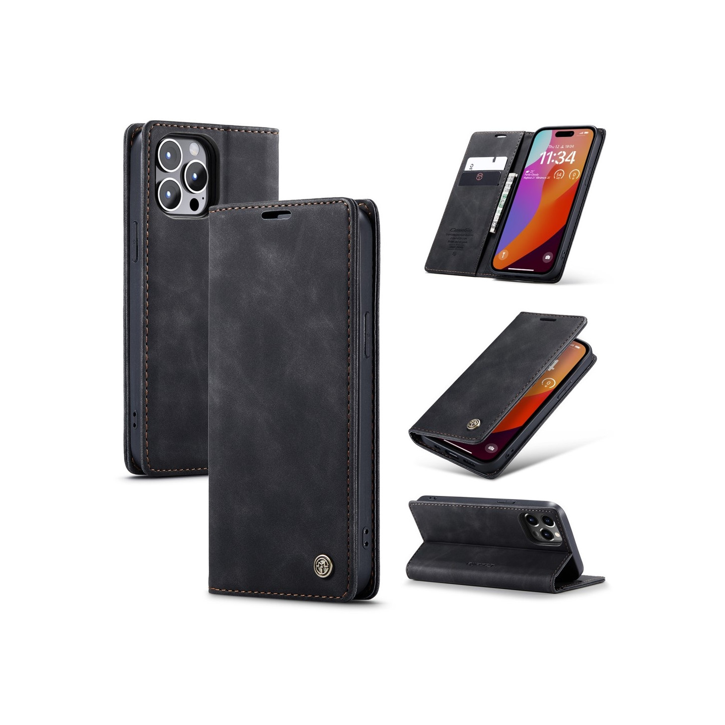 CASEME Plånboksfodral iPhone 16 Pro Max - Svart