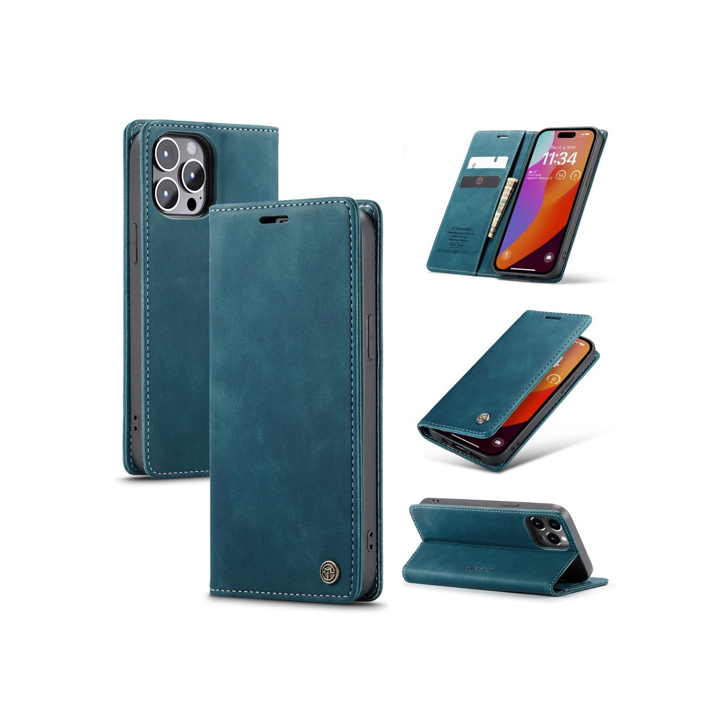 CASEME Plånboksfodral iPhone 16 Pro - Blå