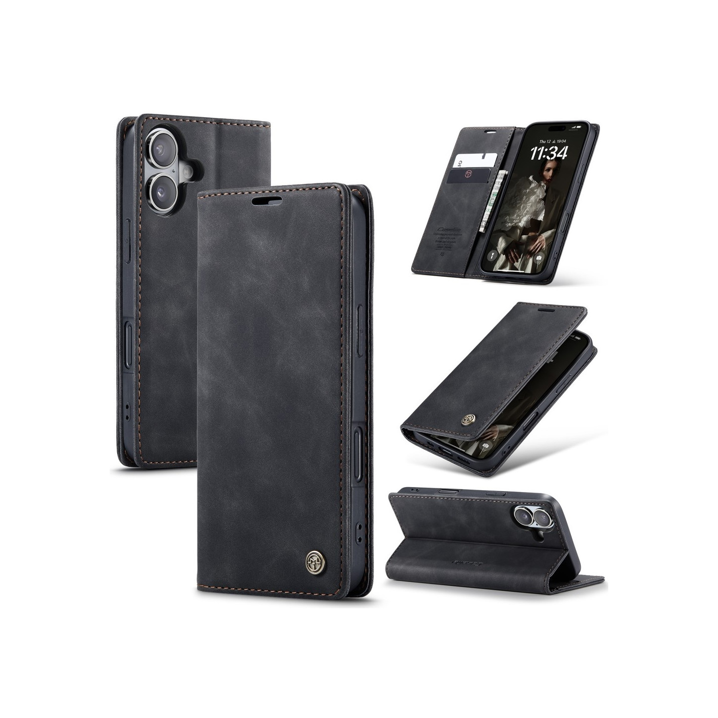 CASEME Retro tegnebog taske til iPhone 16 Plus