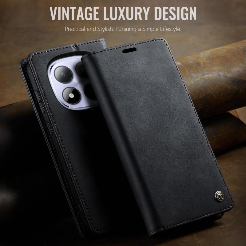 CASEME Retro Wallet Case for Xiaomi Redmi Note 15 Pro 5G