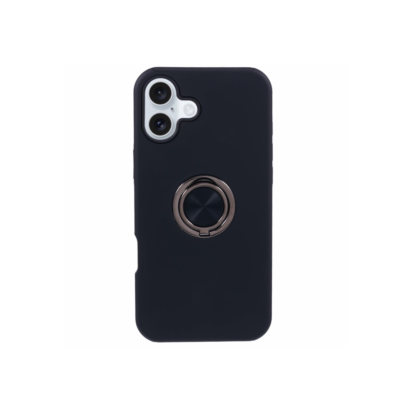 Till iPhone 16 Plus Hybrid skal med Finger Ring - Svart