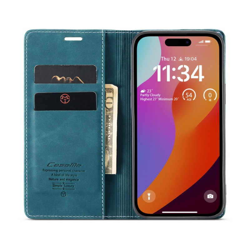 CASEME Retro Wallet Case for iPhone 16 Pro Max