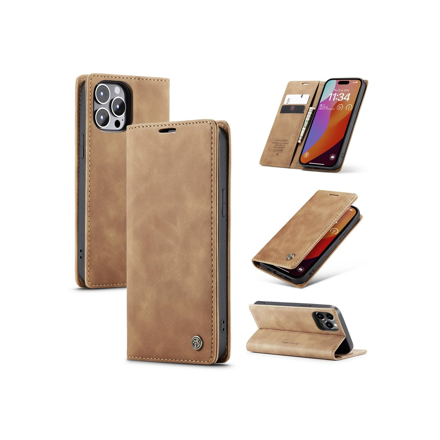 CASEME Retro Wallet Case for iPhone 16 Pro