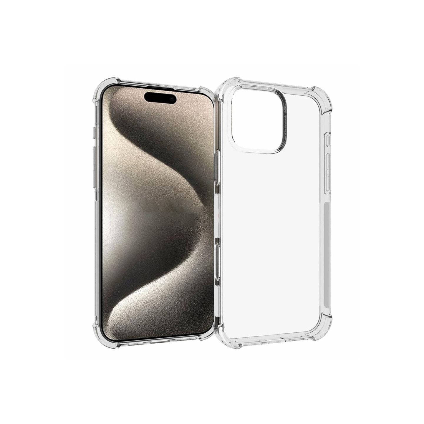 Fodral Skal för iPhone 16 Pro Max Stötdämpade Förstärkta hörn TPU