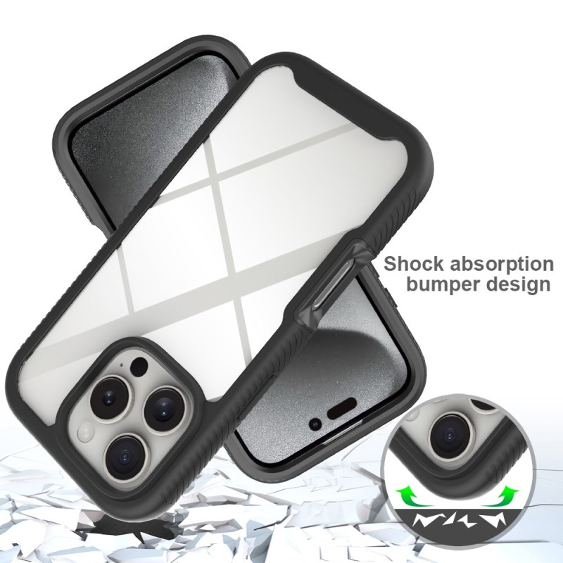 Case Cover for iPhone 16 Pro Max PC+TPU Clear phone cover with PET screen film