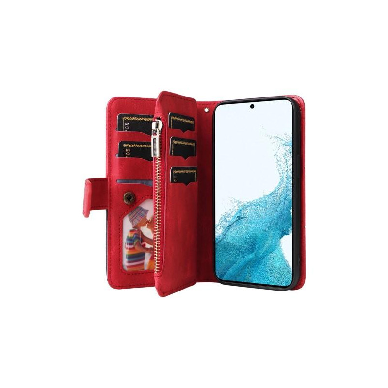 KT Multi - function Series - 5 For Samsung Galaxy S23 Phone Case Red/Black
