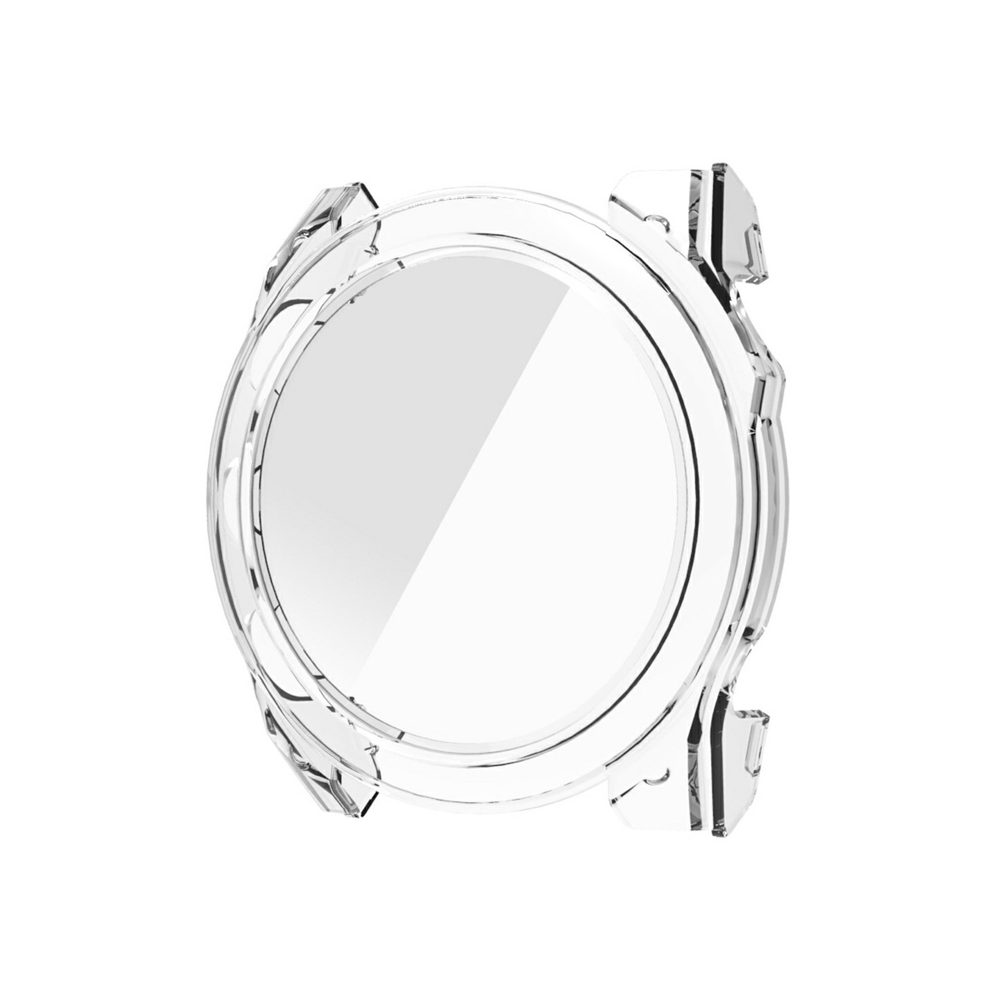 Til Garmin Fenix 8 43 mm AMOLED Hard PC Watch Case Cover med hærdet glas