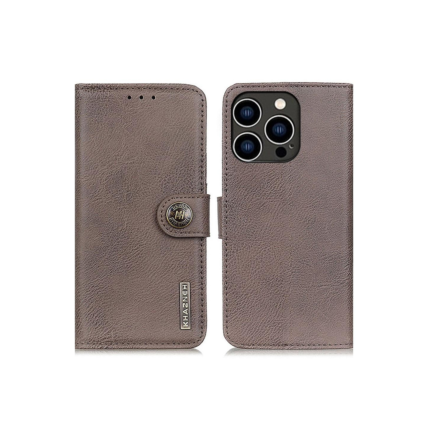 KHAZNEH för iPhone 16 Pro Plånboksfodral - Coffee