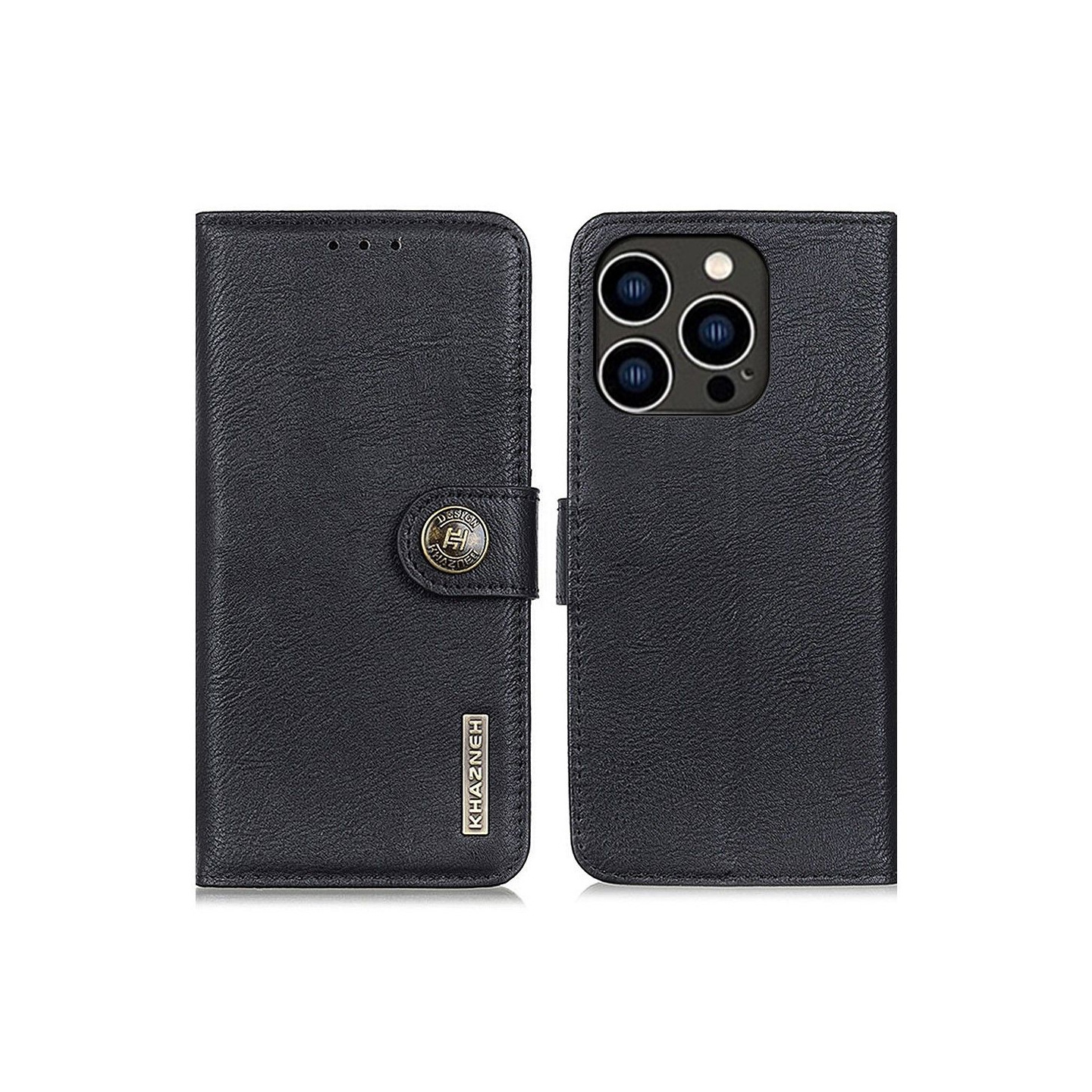 KHAZNEH til iPhone 16 Pro Lommebok - deksel - Svart