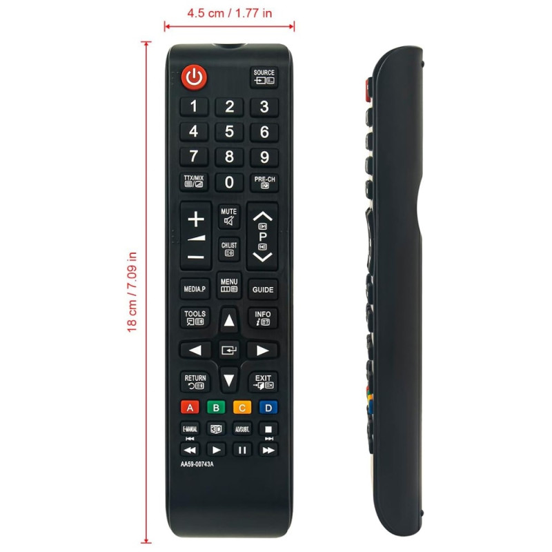 TV fjernbetjening Erstatning til AA59 - 00743A Samsung TV