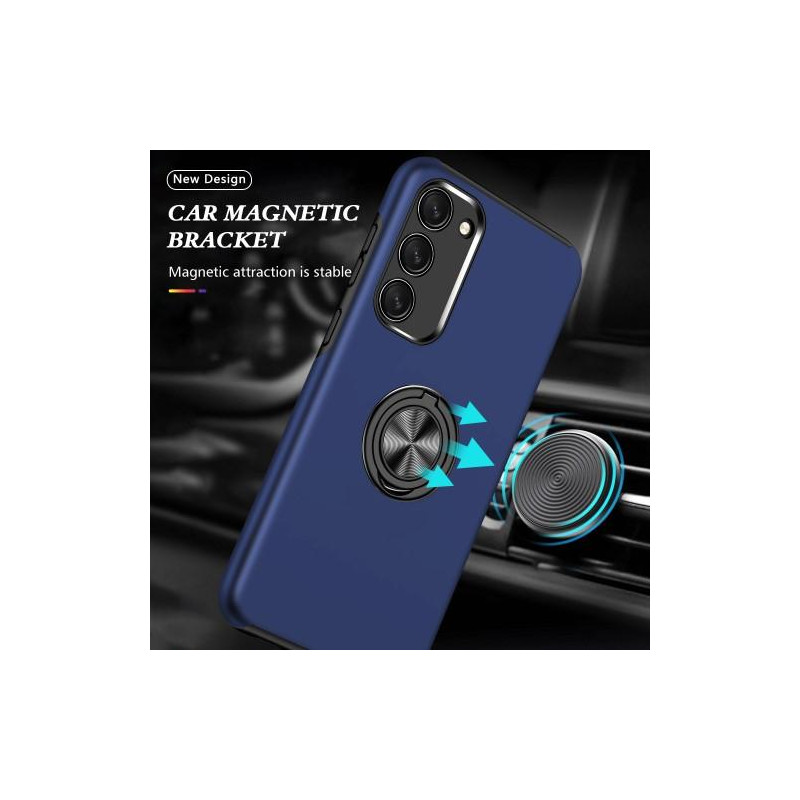 Samsung Galaxy S23 Sormirengas Sivutuen Hybridikotelo - Sininen