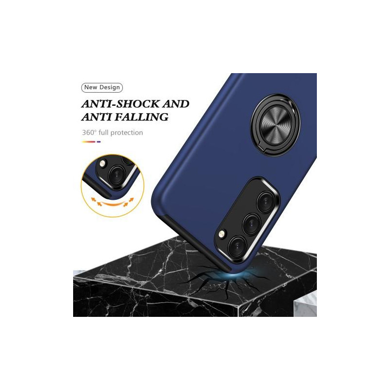 Samsung Galaxy S23 Fingerring Kickstand Hybrid Taske - Blå