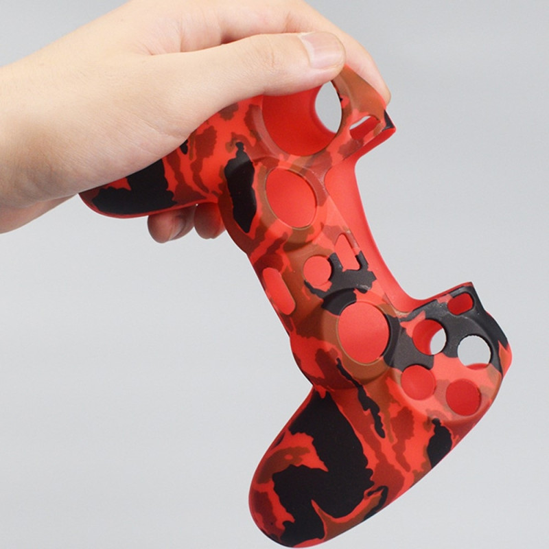 Case for Sony PlayStation 4 Pro Slim PS4 Anti - Slip Silicone Skin Cover - Flower Skull