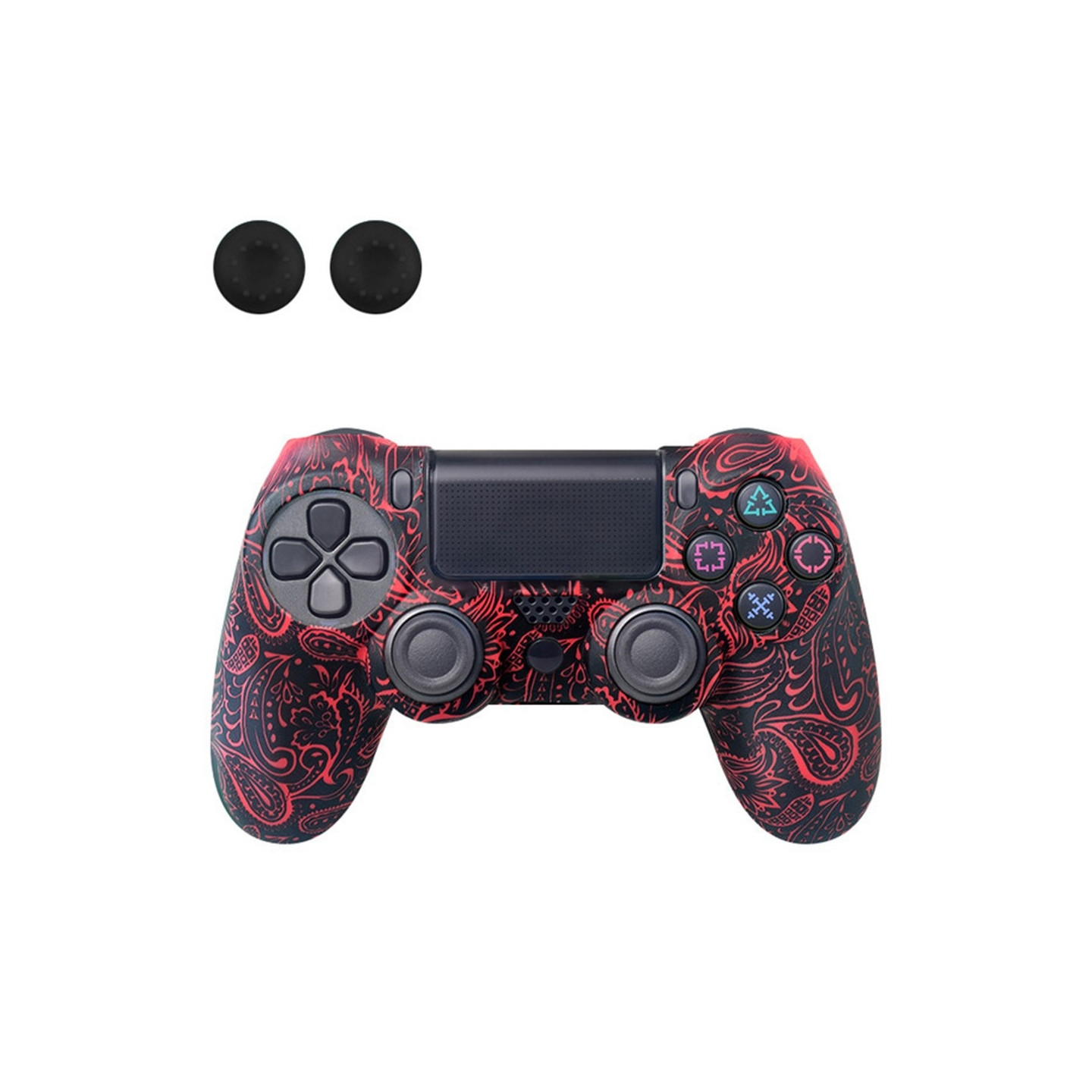 Etui til Sony PlayStation 4 Pro Slim PS4 Anti - Slip Silikone Skin Cover - Red Phoenix Feather