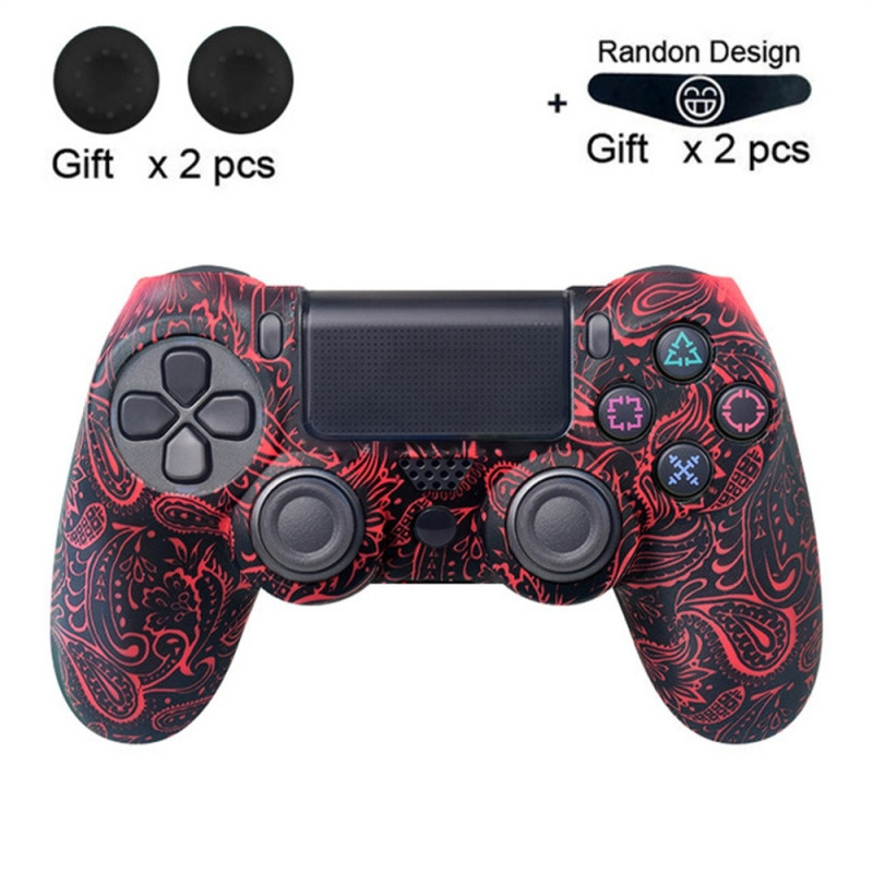 Etui til Sony PlayStation 4 Pro Slim PS4 Anti - Slip Silikone Skin Cover - Red Phoenix Feather