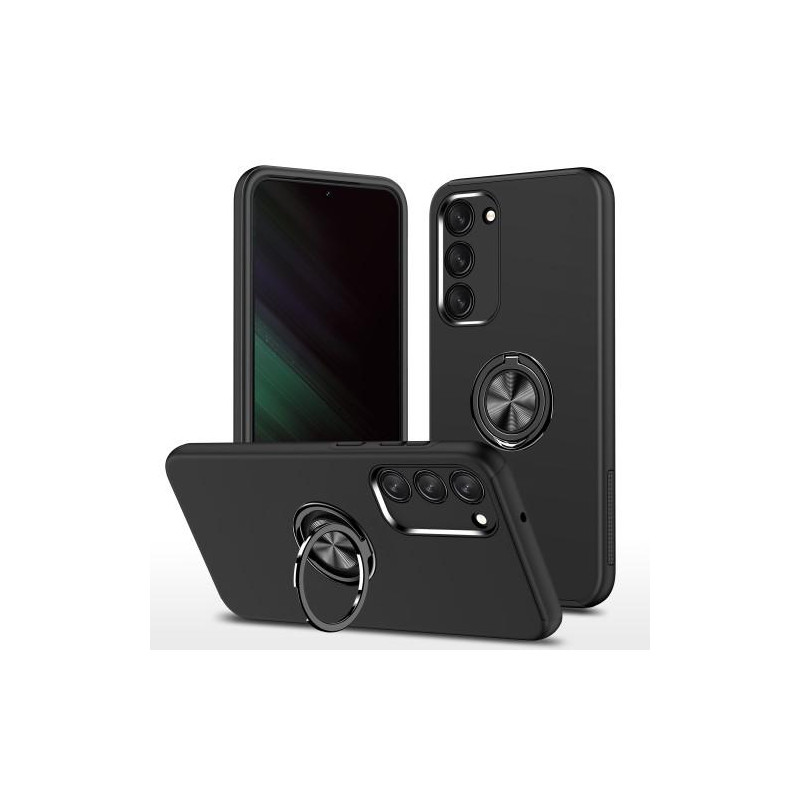 Samsung Galaxy S23 Fingerring Kickstand Hybrid Taske - Sort