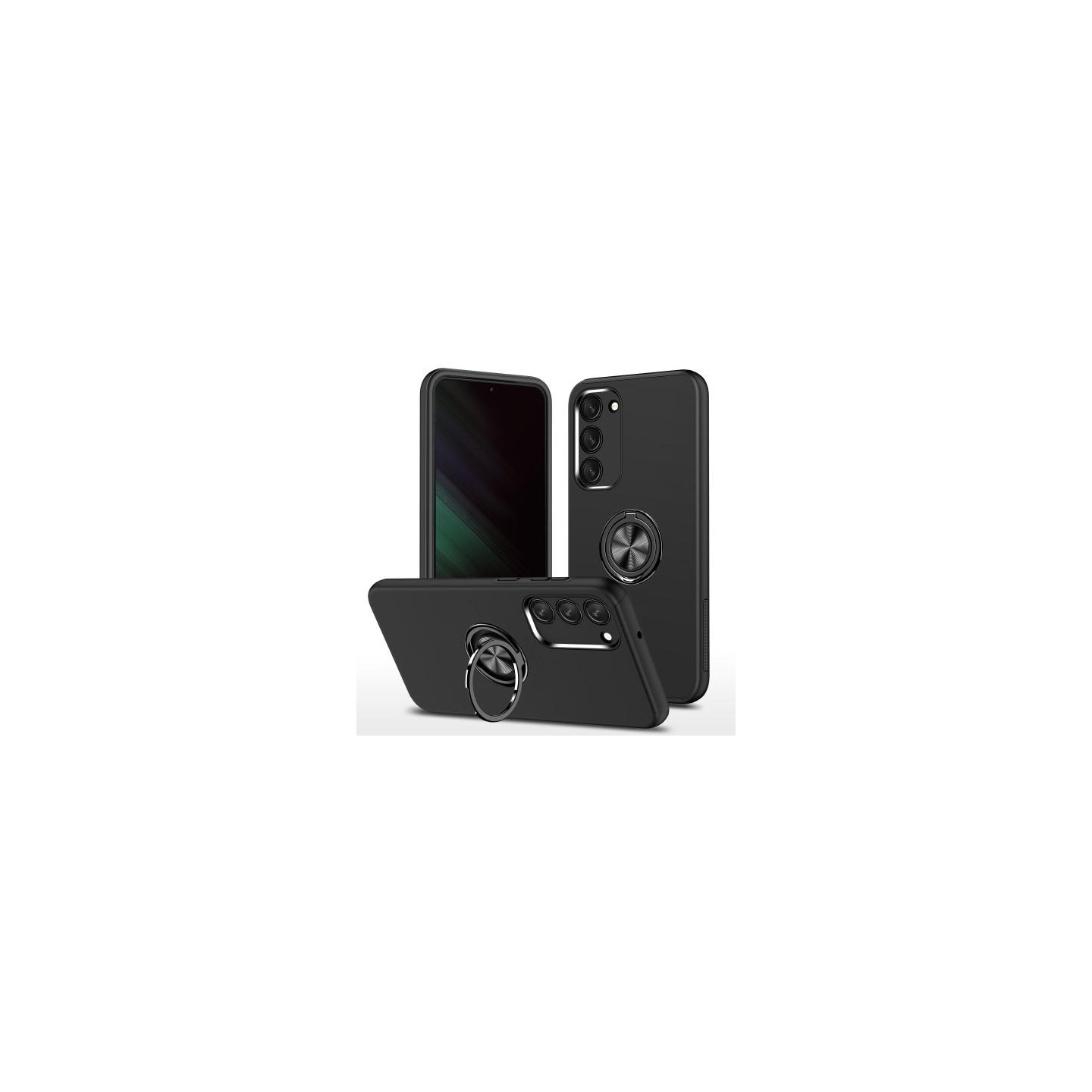 Samsung Galaxy S23 Hybrid Deksel Med Fingerring - Svart