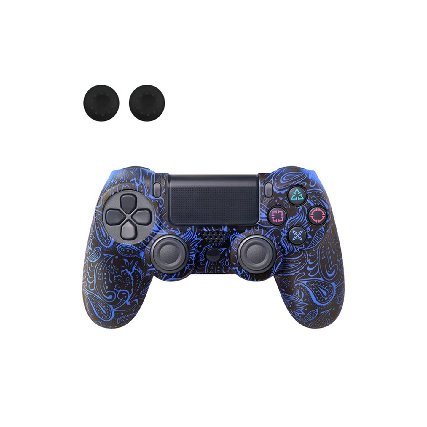 Suojakuori Sony PlayStation 4 Pro Slim PS4:lle liukastumista estävälle silikonikuorelle - Blue Phoenix Feather