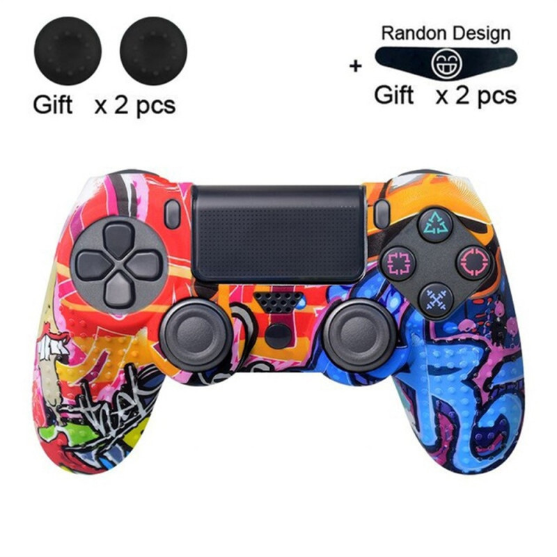 Etui til Sony PlayStation 4 Pro Slim PS4 Anti - Slip Silikone Skin Cover - Blue R