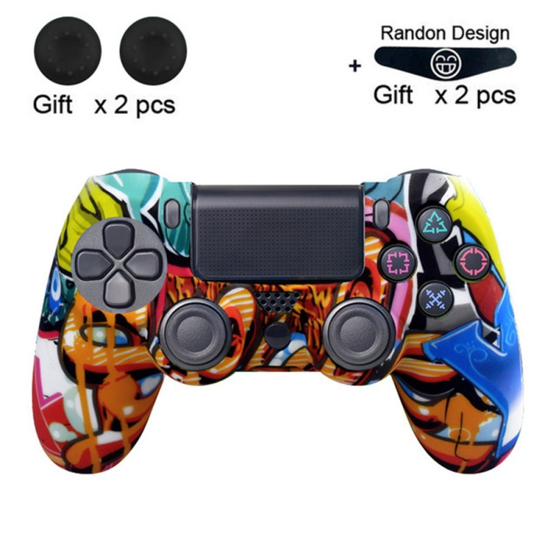 Skal för Sony PlayStation 4 Pro Slim PS4 Anti - Slip Silikon Skin Cover - Blå Y