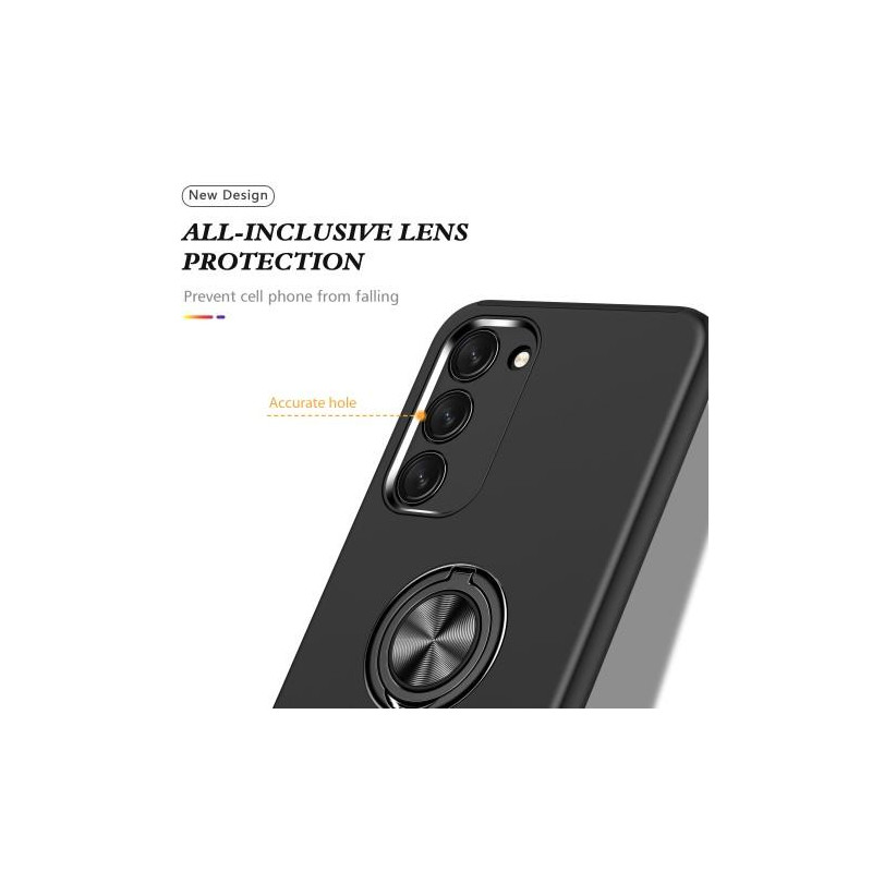 Samsung Galaxy S23 Sormirengas Sivutuen Hybridikotelo - Musta