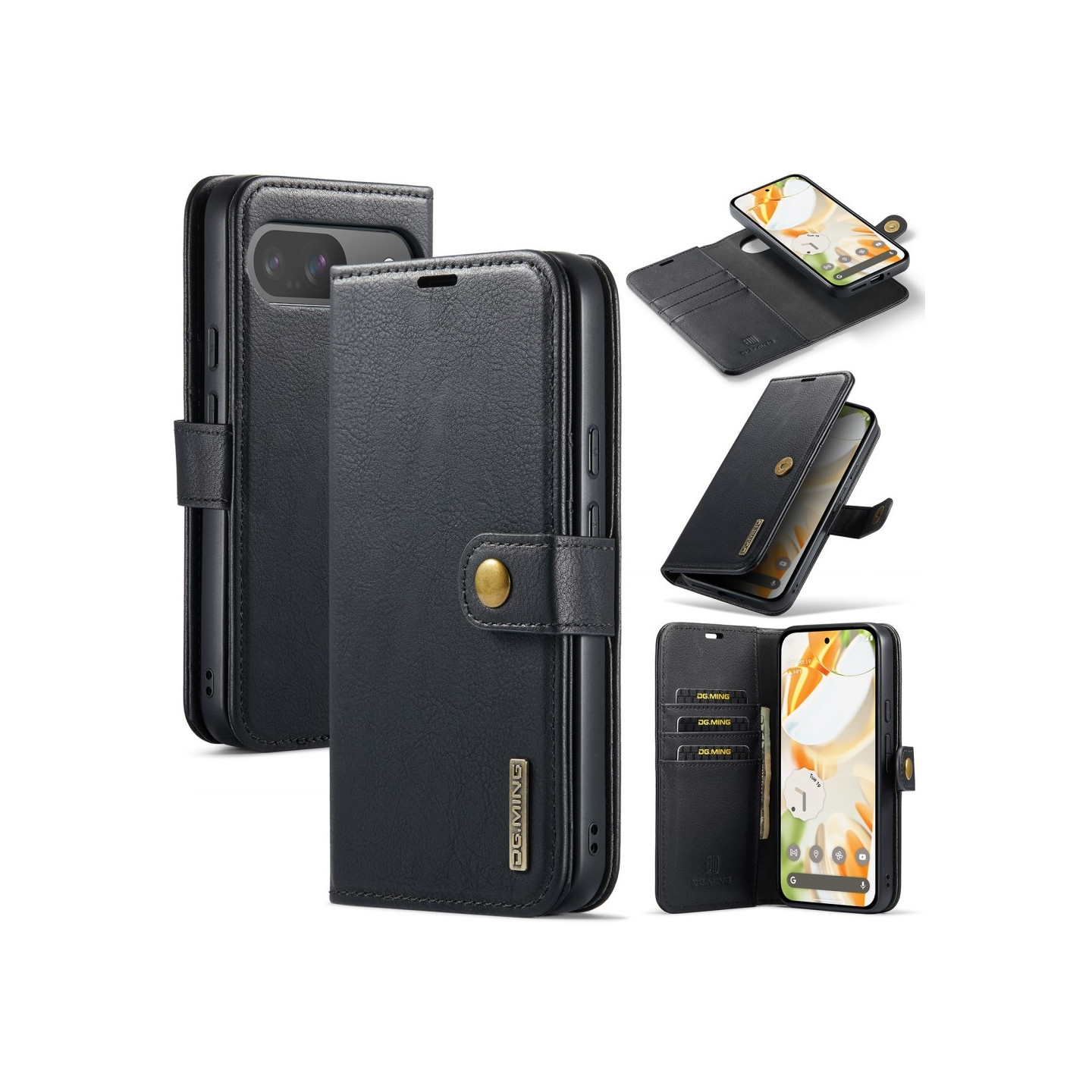 DG.MING for Google Pixel 9 / 9 Pro Detachable 2 - in - 1 Wallet Cover