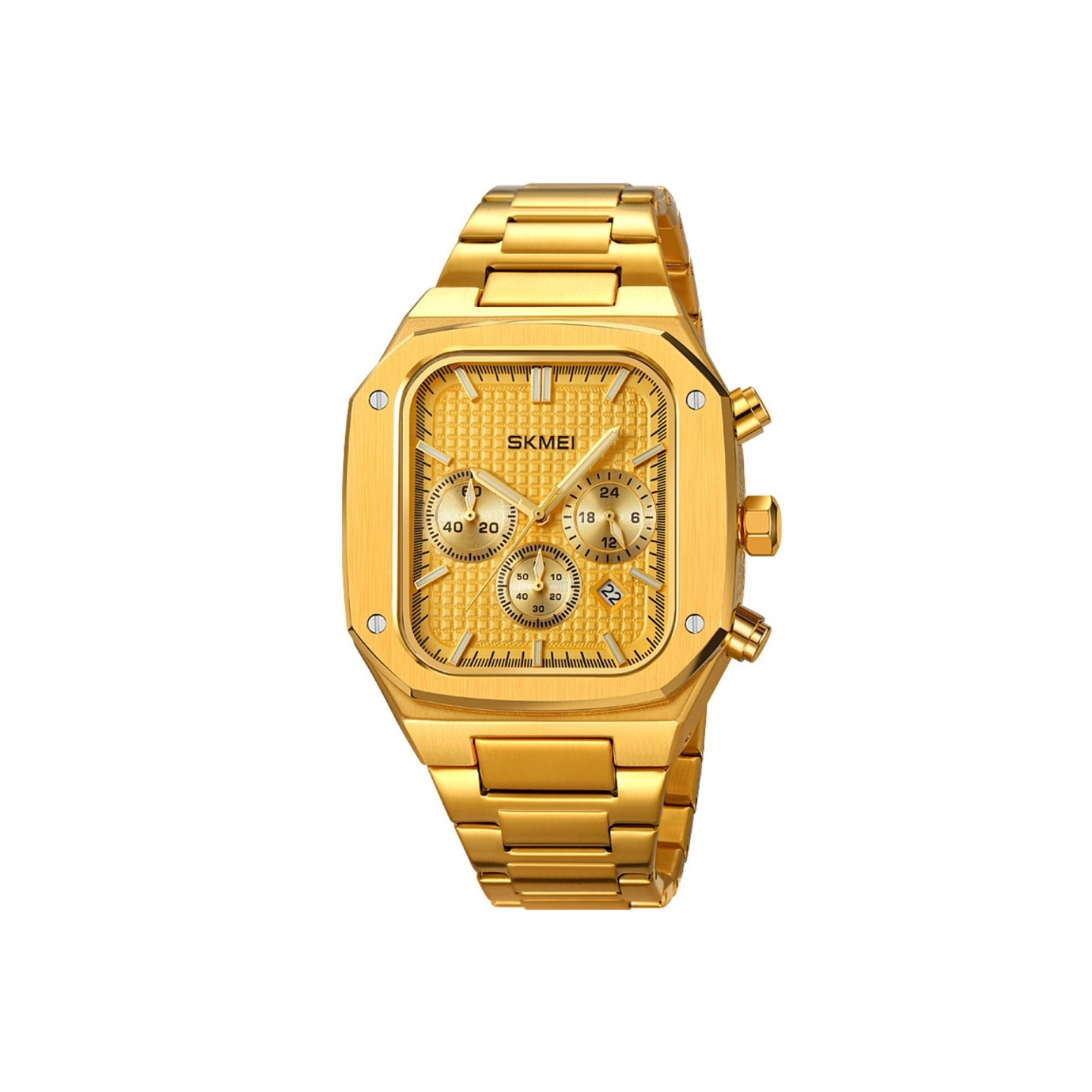 SKMEI Klocka Business Quartz Watch Square Fashion Armbandsur Luminous - Guld