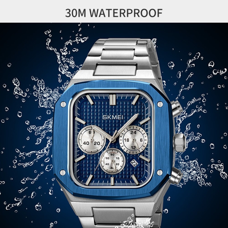 SKMEI Klocka Business Quartz Watch Square Fashion Armbandsur Luminous - Svart