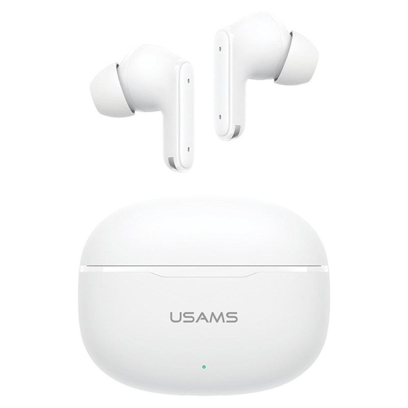 USAMS Echo E05 Trådløse Hovedtelefoner In-Ear Bluetooth Dynamiske Drivere - Hvid