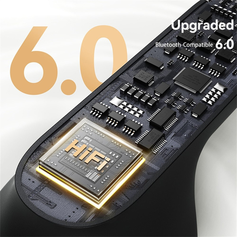 USAMS Echo E05 Wireless Headphones In-Ear Bluetooth Dynamic Drivers - Black