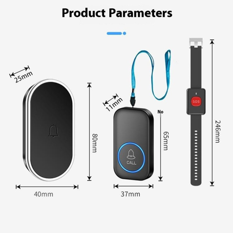 Wireless Alarm System 300m Assault Alarm Emergency Help
