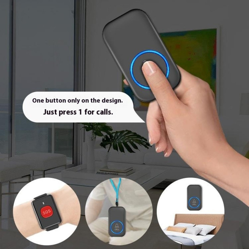 trådløst alarmsystem 300m overfald alarm nød hjælp