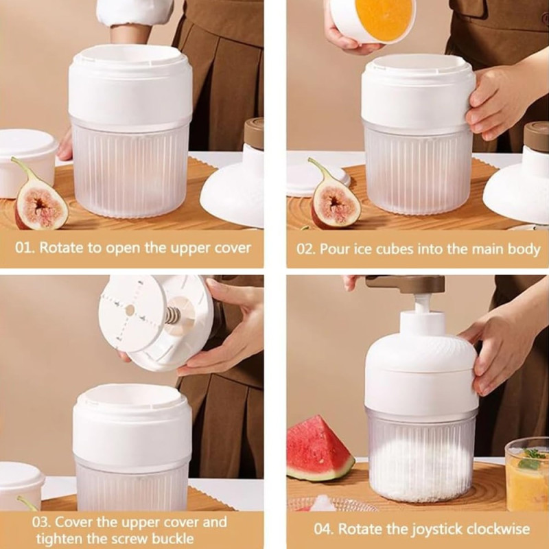 Shaved Ice jääkone Jäämurskain 2 jääpalaalustalla