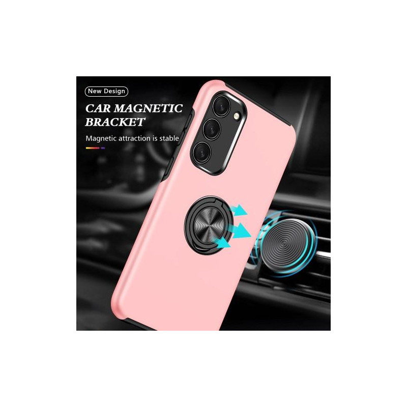 Samsung Galaxy S23 Finger Ring Kickstand Hybrid Case - Rose Gold