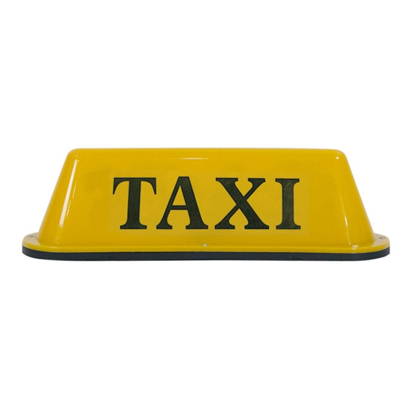 12V Universal Taxi Taglys PP Tag LED Lampe - Gul / Gummi Magnet